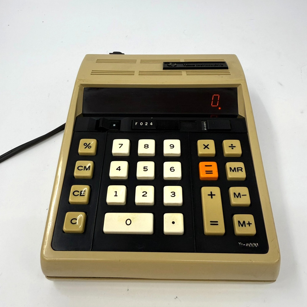 Vintage Texas Instruments Electronic Calculator TI-4000; #2 doesnt work