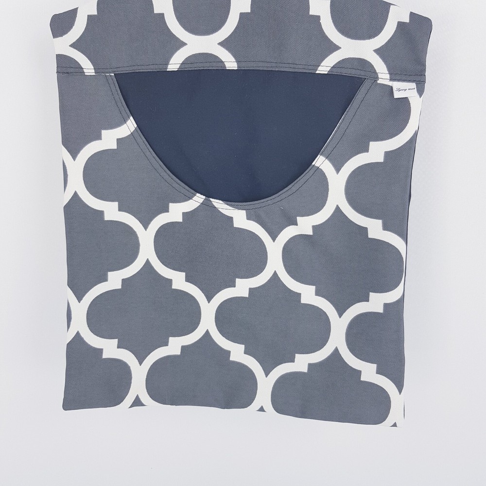 Peg Bag Handmade Grey White Patterned Lined Laundry Clothes Peg Holder