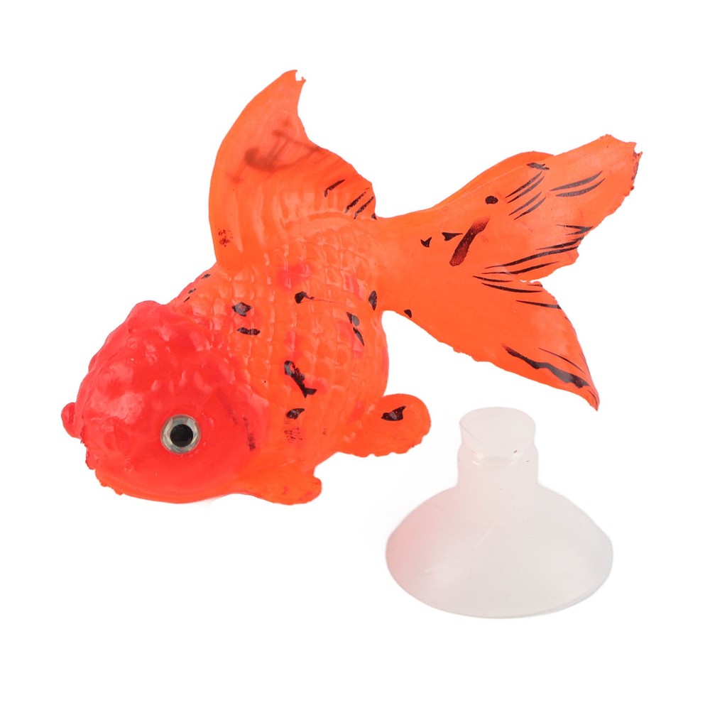 Artificial Fish Glowing Effect Silicone Simulation Gold Fish For Fish Bowl