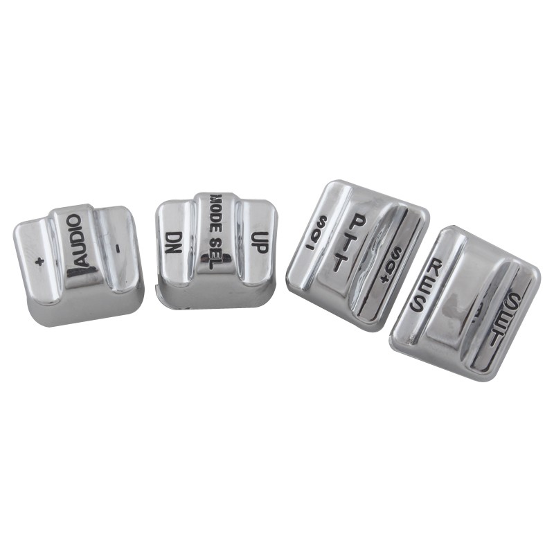 10pcs Chrome Hand Control Switch Button Covers For Harley Electra Glide FLHTCU