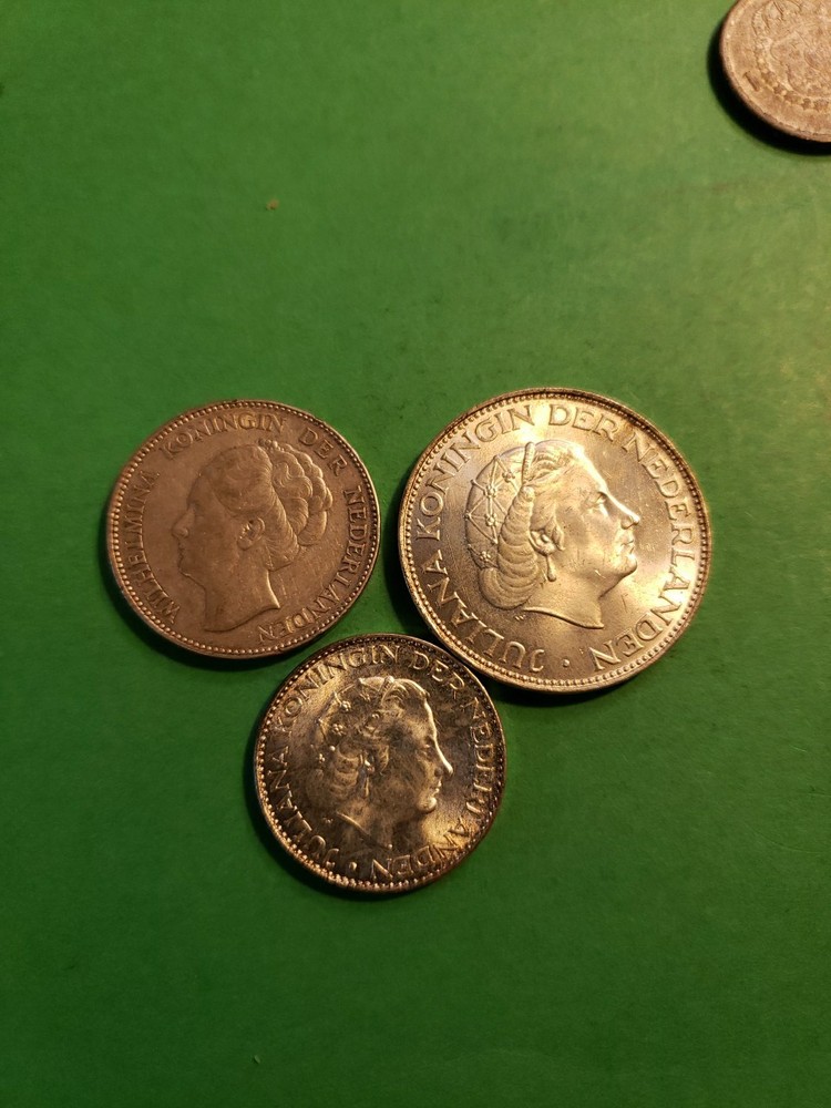 3 Silver Netherlands Coins BU .73 OZ