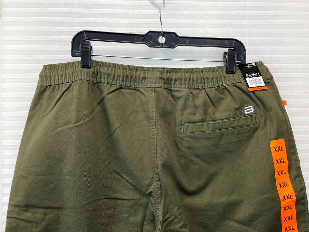 Buffalo David Bitton Men's Henry Drawstring Pull-On Short Olive Green Size XXL