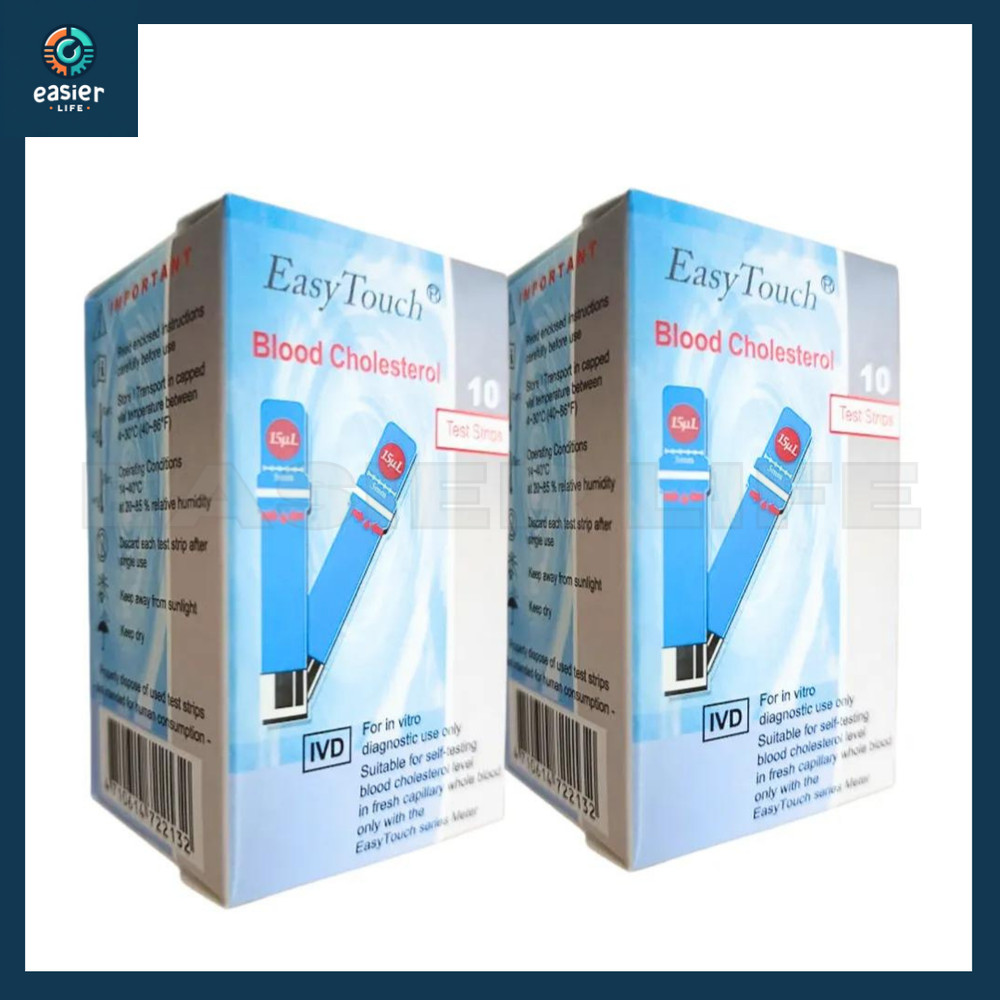 New Original Easy Touch Test Strips For Cholesterol Level Check (10 Test Strip)