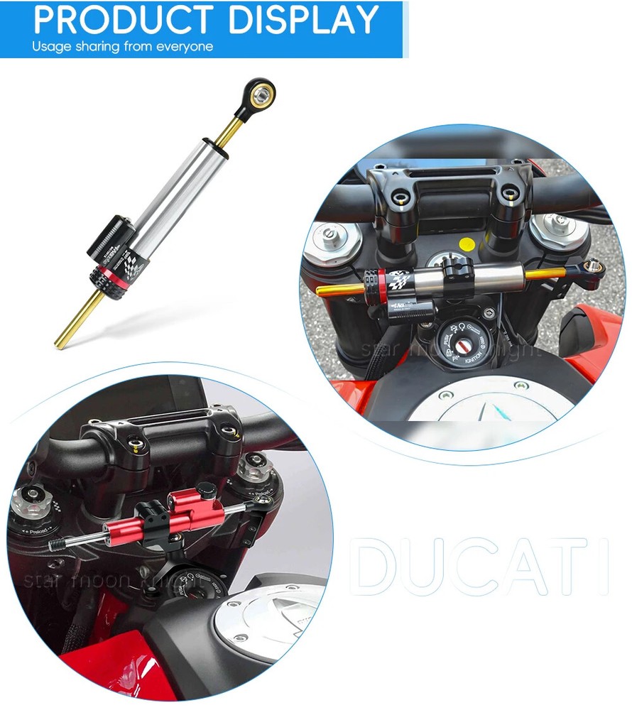 Motorcycle Steering Damper Stabilizer Bracket Kit For Ducati Hyperstrada 821 939