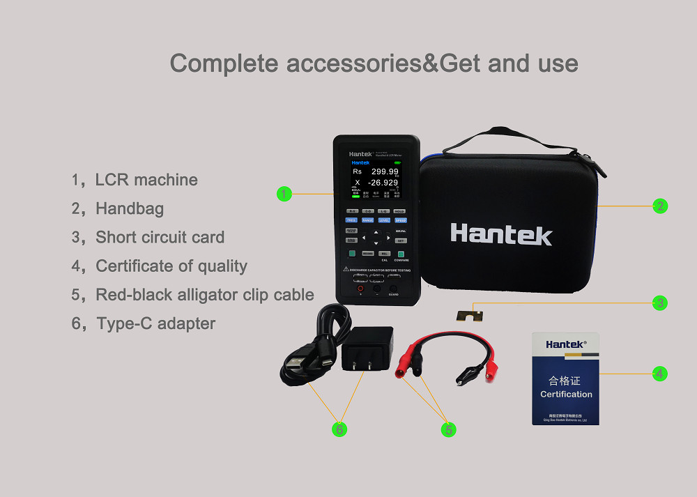 Hantek 1833C Handheld LCR Meter for Inductance Capacitance Resistance Testing US