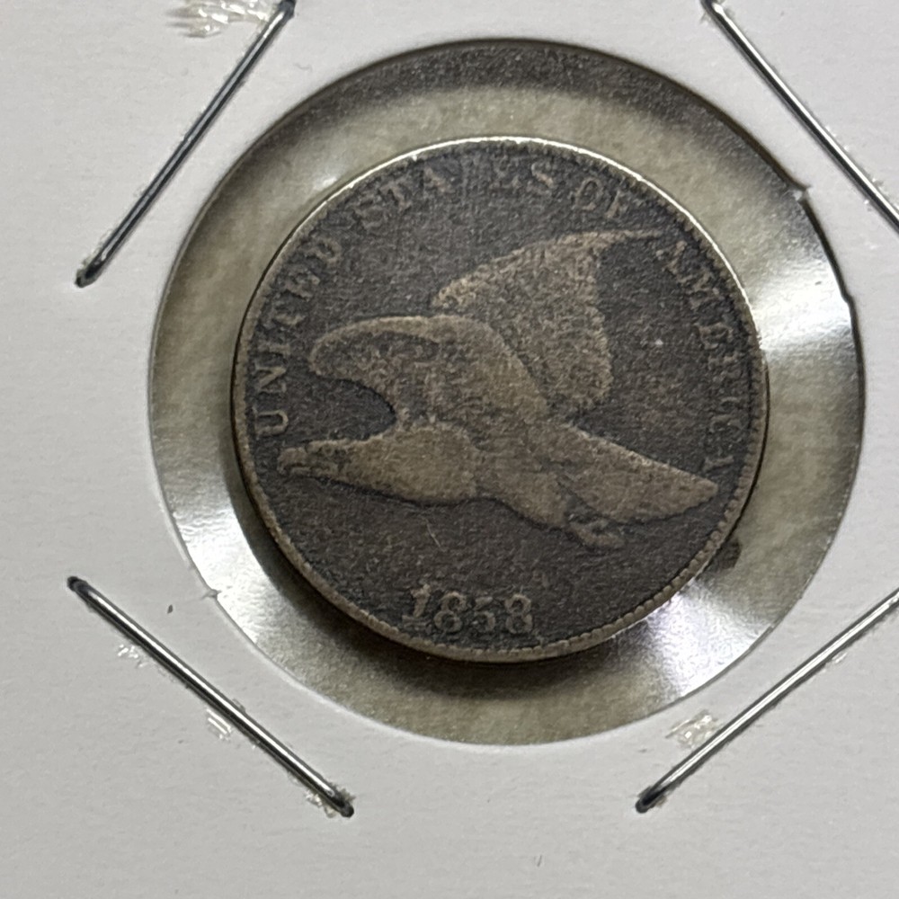 1858 Flying Eagle Cent Penny, Large Letters