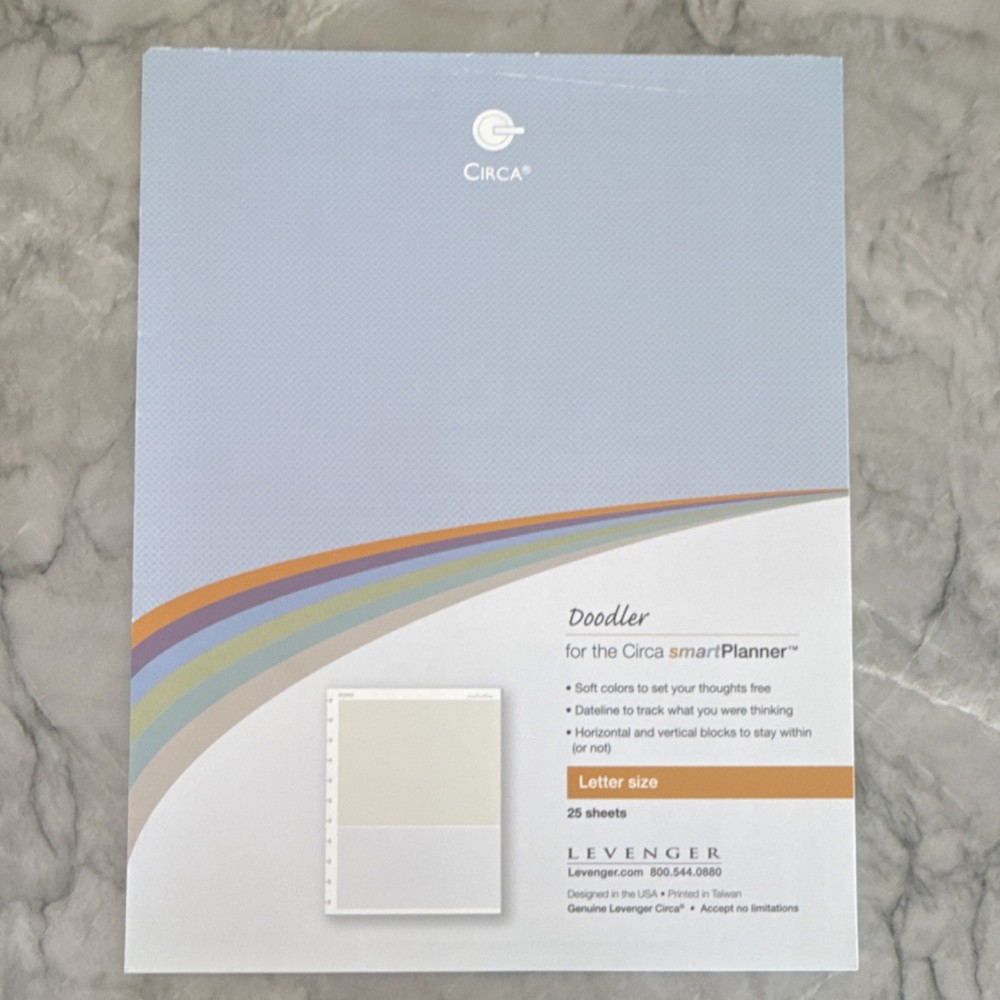Levenger Circa smartPlanner Doodler Letter Size Planner Refill 25 Sheets