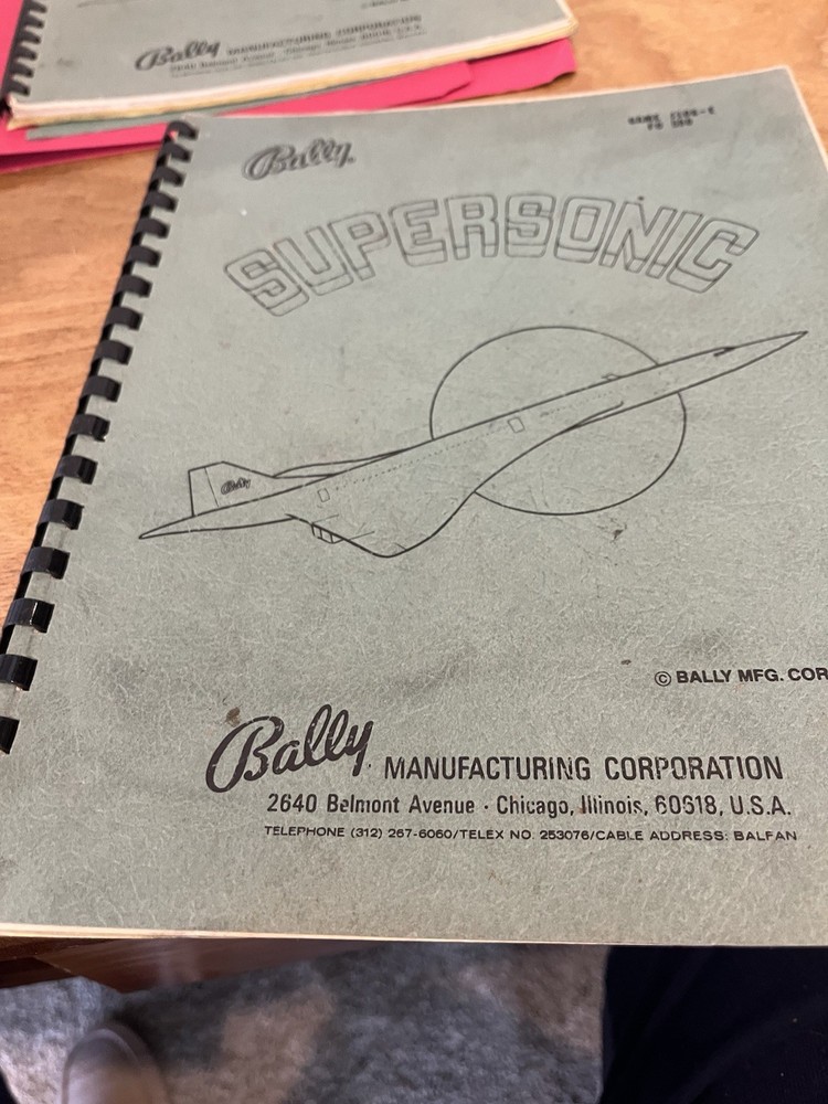 Supersonic Pinball Machine Manual