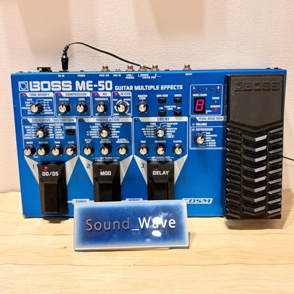 BOSS ME-50 Guitar Multi-Effects Pedal Processor Distortion Modulation Delay Test