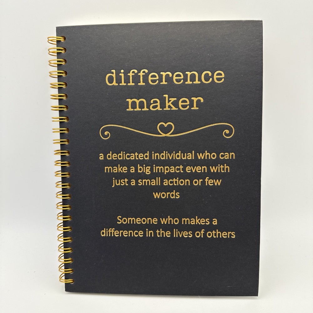 Difference Maker Spiral Bound Notebook/Journal/Drawing
