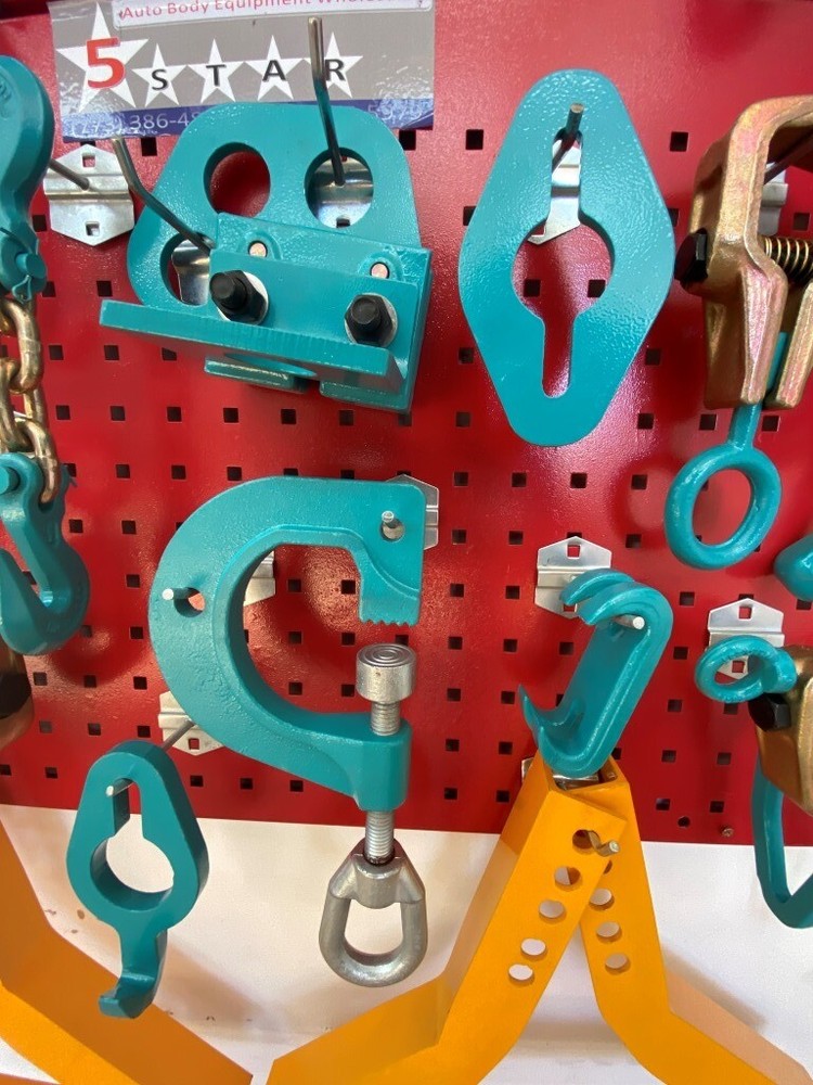 33 PIECE HEAVY DUTY AUTO BODY FRAME MACHINE PULLING TOOLS & CLAMPS #75