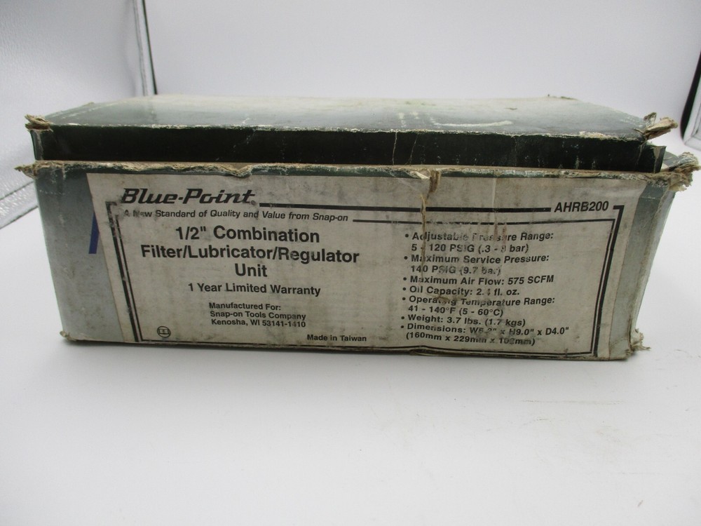 Blue Point 1/2" Combination Filter/Lubricator/Regulator Unit