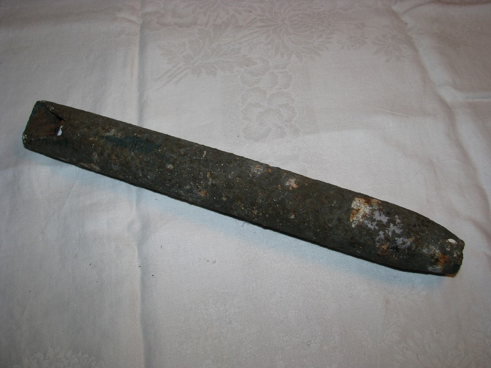 Single Antique Iron Window Weight 12" Long