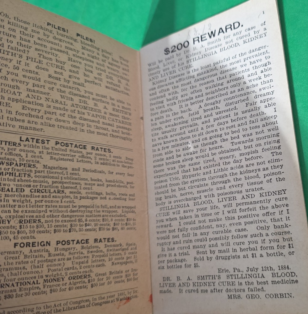 Dr Smith's Account Booklet Catarrh Vaporized