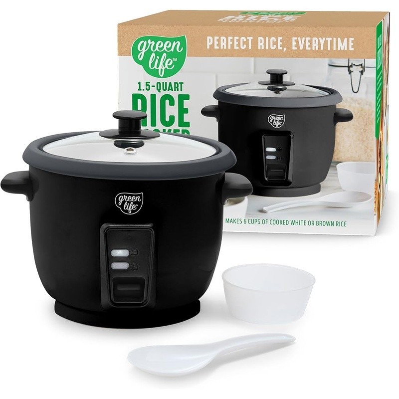 Ceramic Nonstick Rice Cooker 6 Cups Automatic Keep Warm Compact Easy Clean New