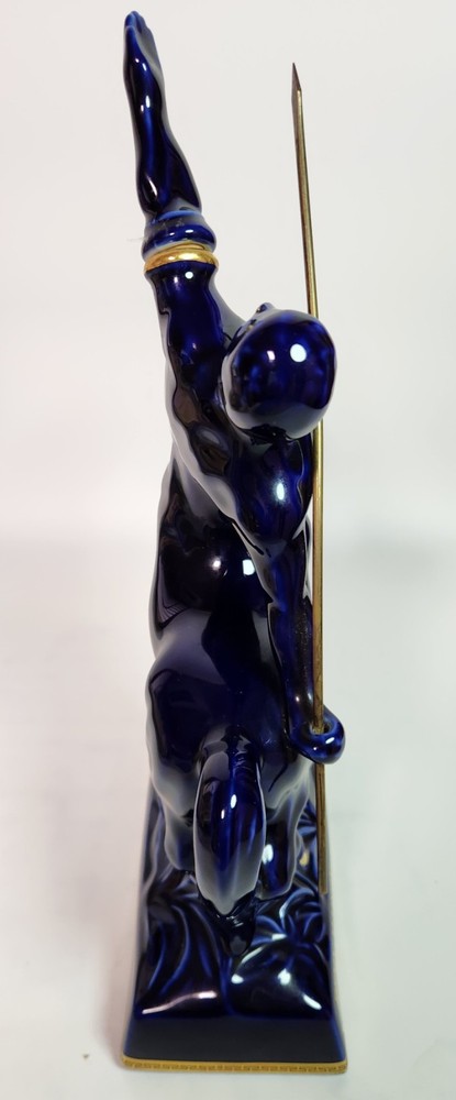 Remy Martin Blue Centaur Ceramic Decanter Empty Vintage Cognac Bottle