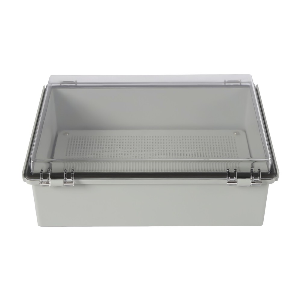 Clear/Grey Enclosure Wall Mount ABS IP67 Hinged Compact Cover Latch Junction Box