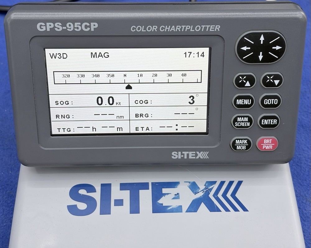 Si-Tex GPS-95CP GPS Chartplotter Display & Cover; Fully Tested & Working
