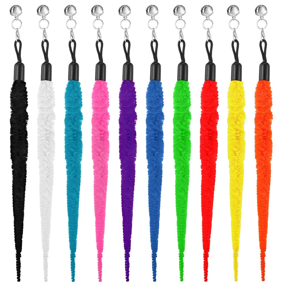 10 PCS Soft Worm Toys Interactive Replacement Feather Worm Teaser Refills