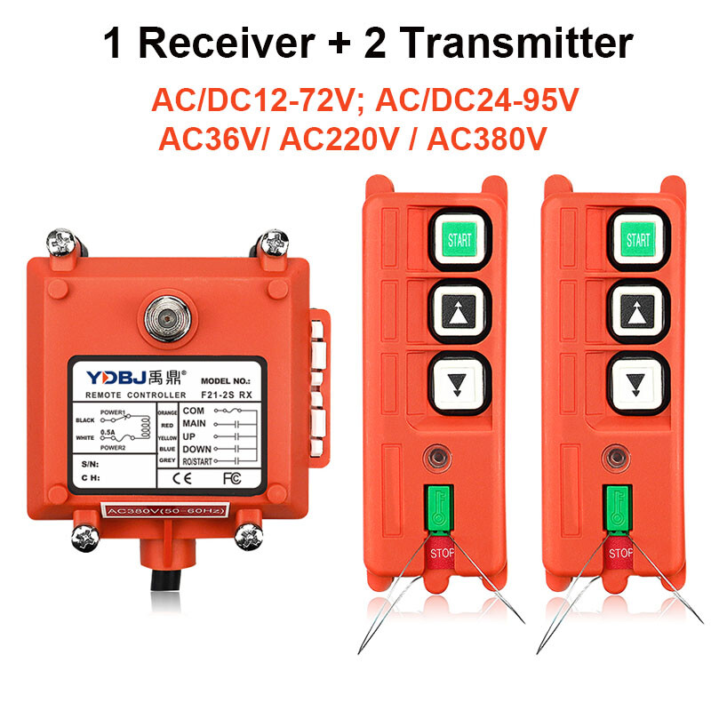 F21-2S Industrial Wireless Remote Controller Hoist Crane 1Receiver+2 Transmitter