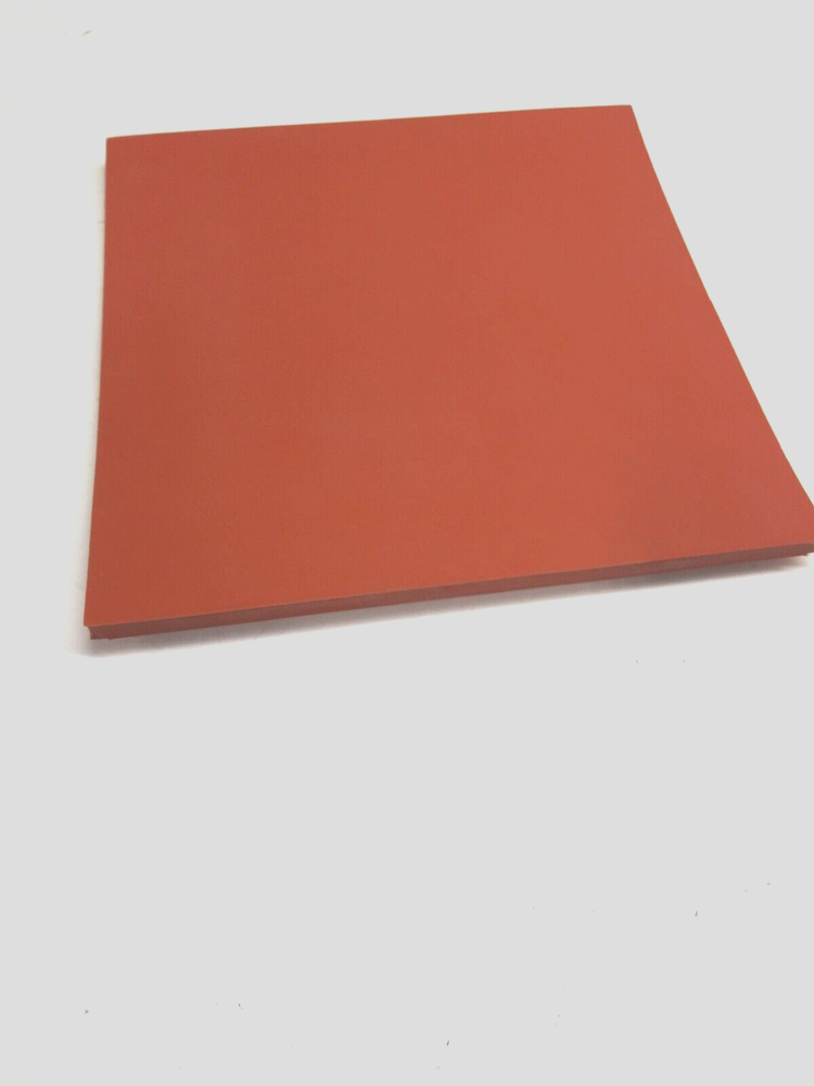 Silicone Rubber Solid Sheet 1/4'' Thk x 4'' x 4'' Square US Hi-Temp 60 Duro