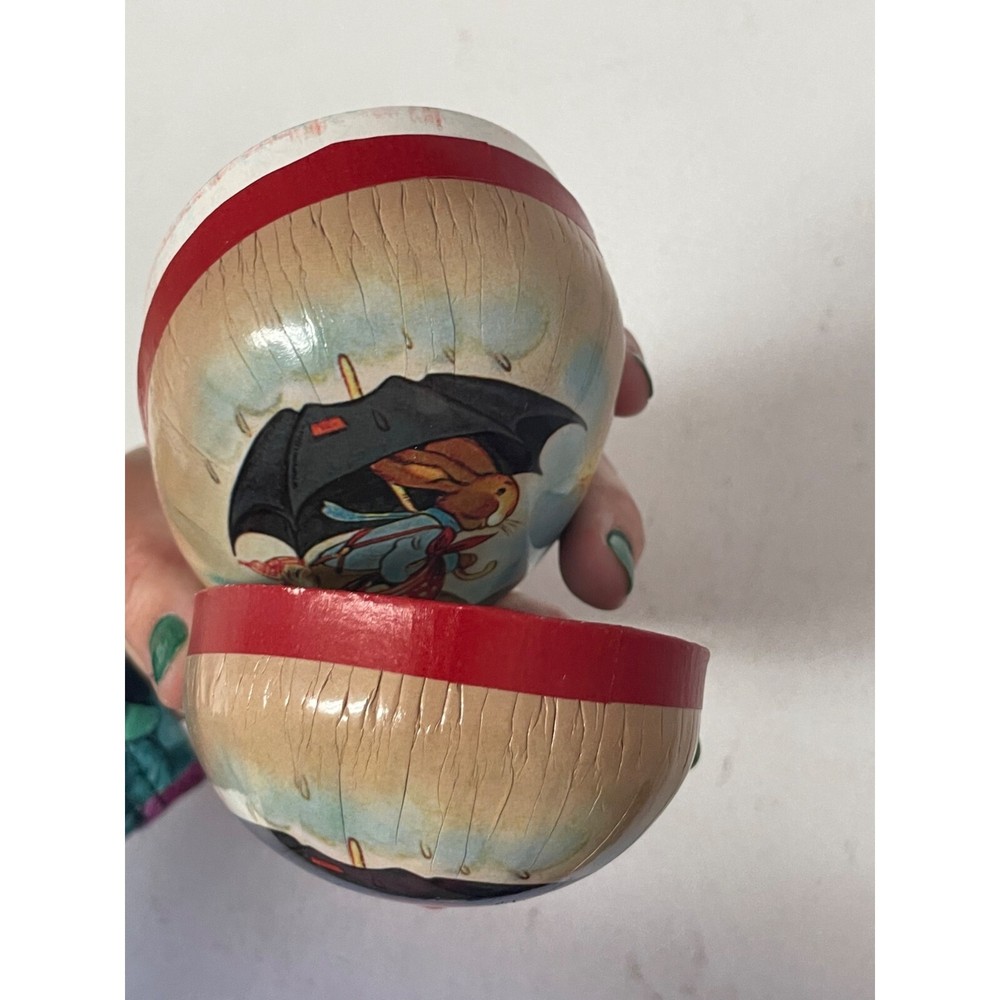 Vintage German Easter Egg Rabbit & Chicks Design by M. Drechsel Germany