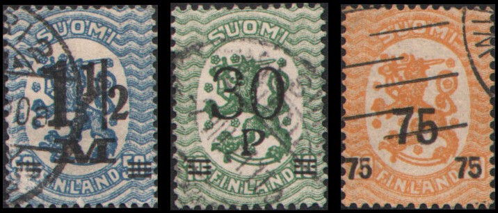 Finland #122//126 Used