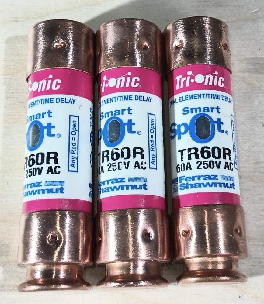 Ferraz Shawmut TR60R fuses, Tri-onic, dual-element