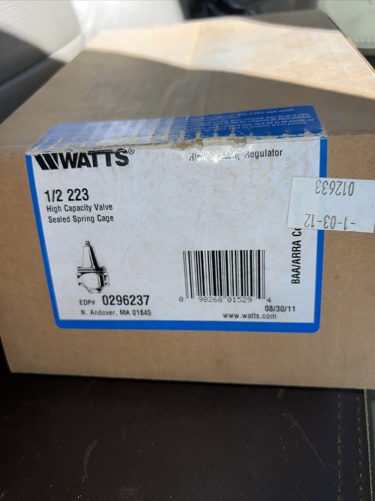 Watts 1/2" 223 STD High Capacity Regulator 0296237