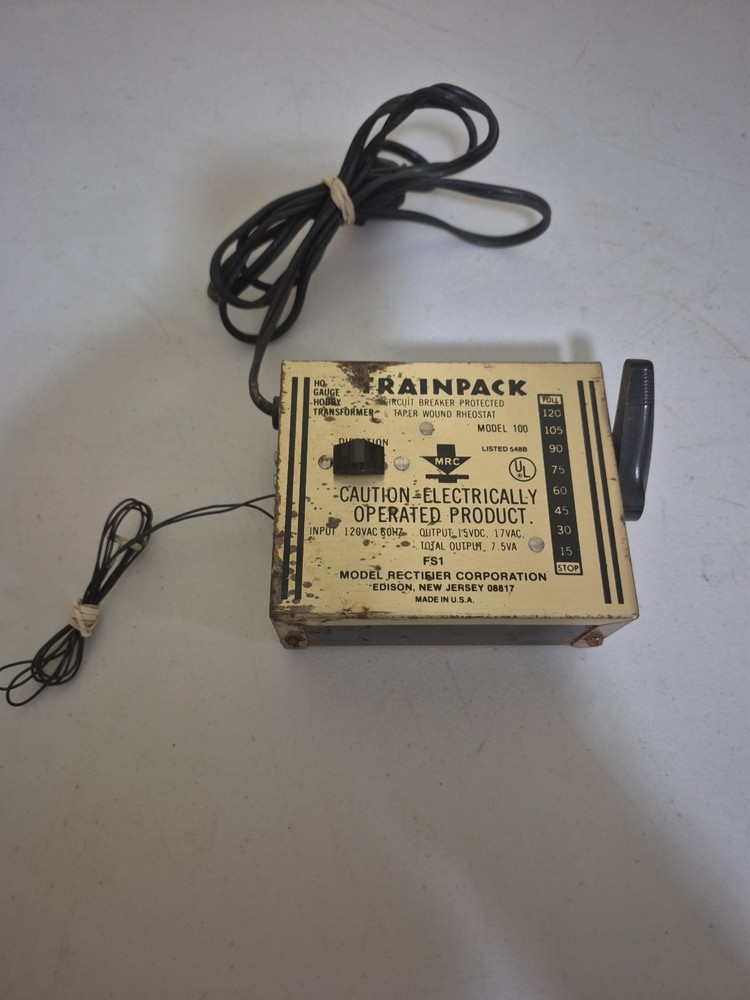 Trainpack HO Transformer #100 Model Rectifier Corp  Made in USA
