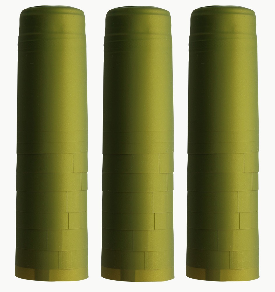 Metallic Lime Green PVC Shrink Capsules-30 Count