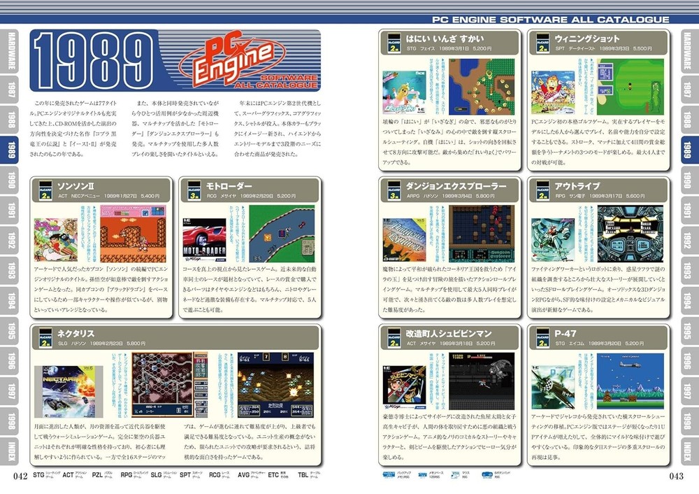 PC Engine & PC-FX Perfect Catalogue 726 Titles With Screen & Package Photos