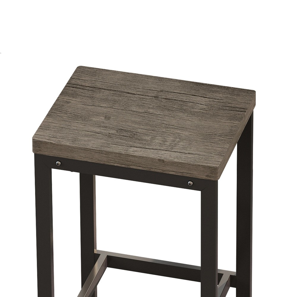 4 Piece Dining Table Set Table and 3 Stools Kitchen Breakfast Furniture