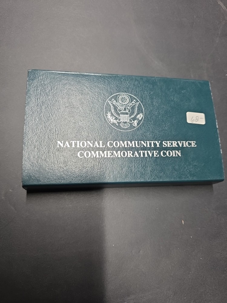1996 national community service silver dollar Proof
