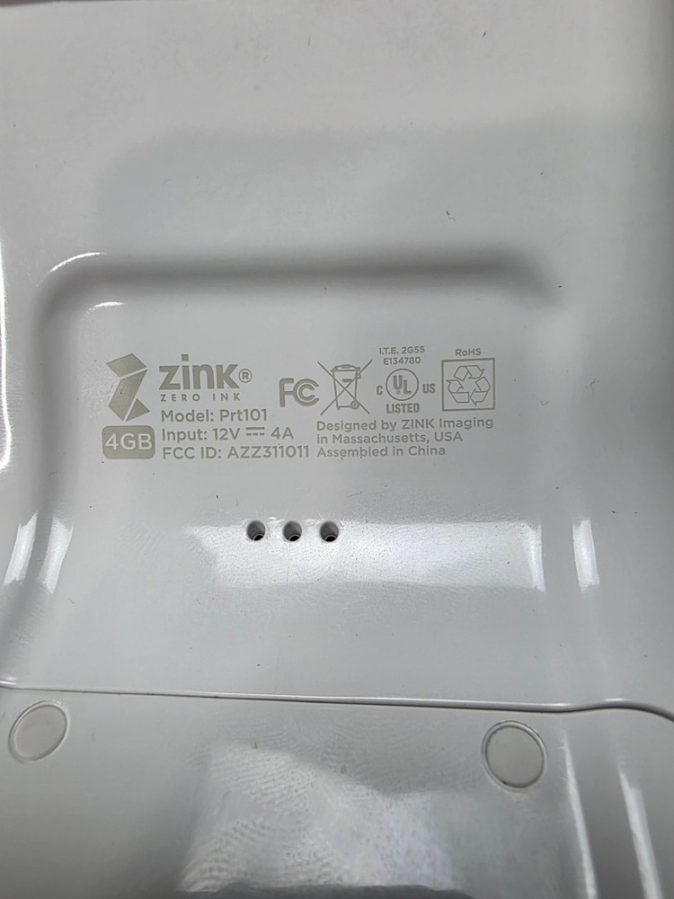 Zink Zero Ink Happy+ Touch Screen Printer Technology Tested No Power Supply