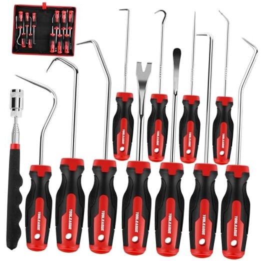 12PCS Pick and Hook Set with Scraper and Magnetic Telescoping Tool Kit 12pcs