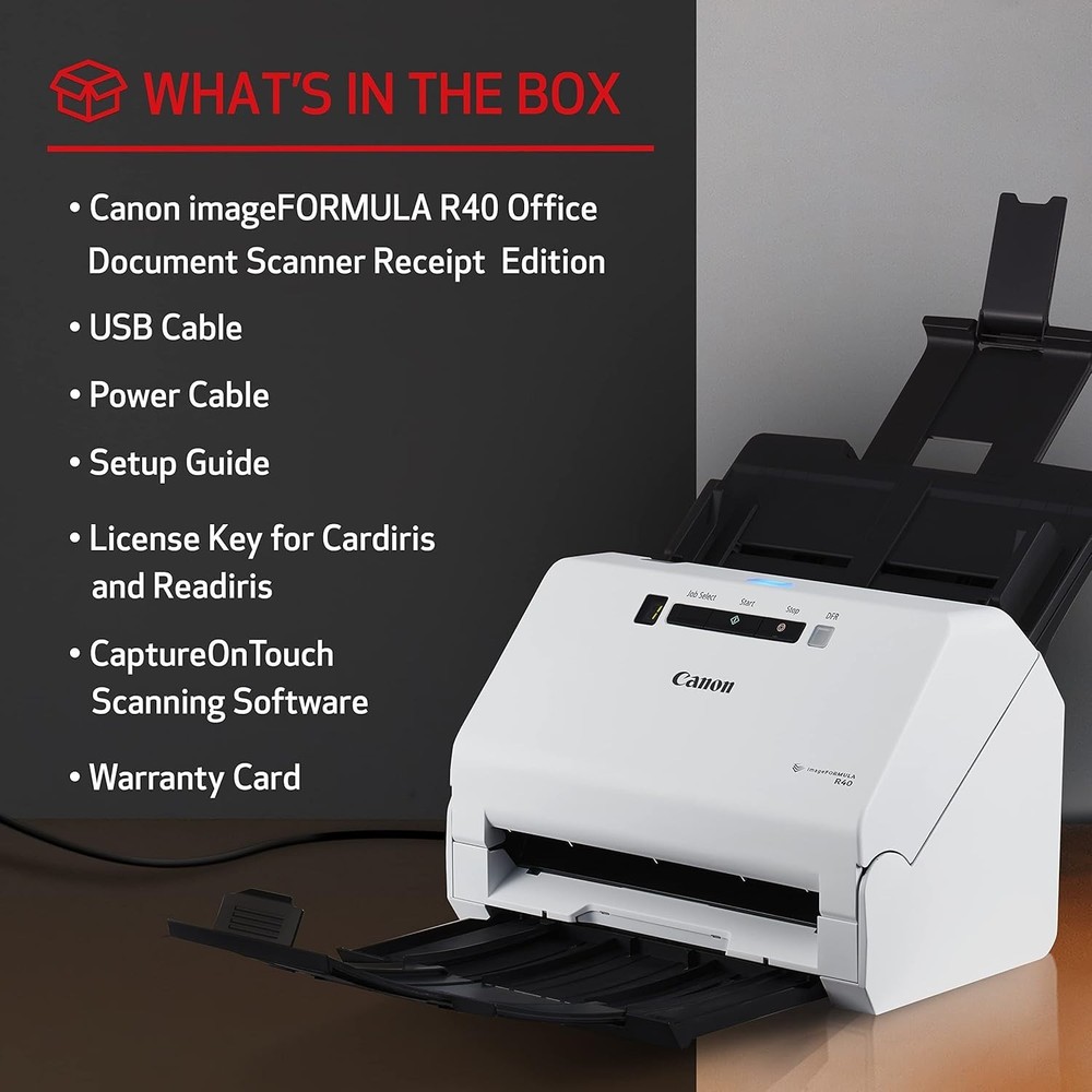 imageFORMULA R40 Office Document Scanner Receipt Edition, for PC and Mac, Scan &