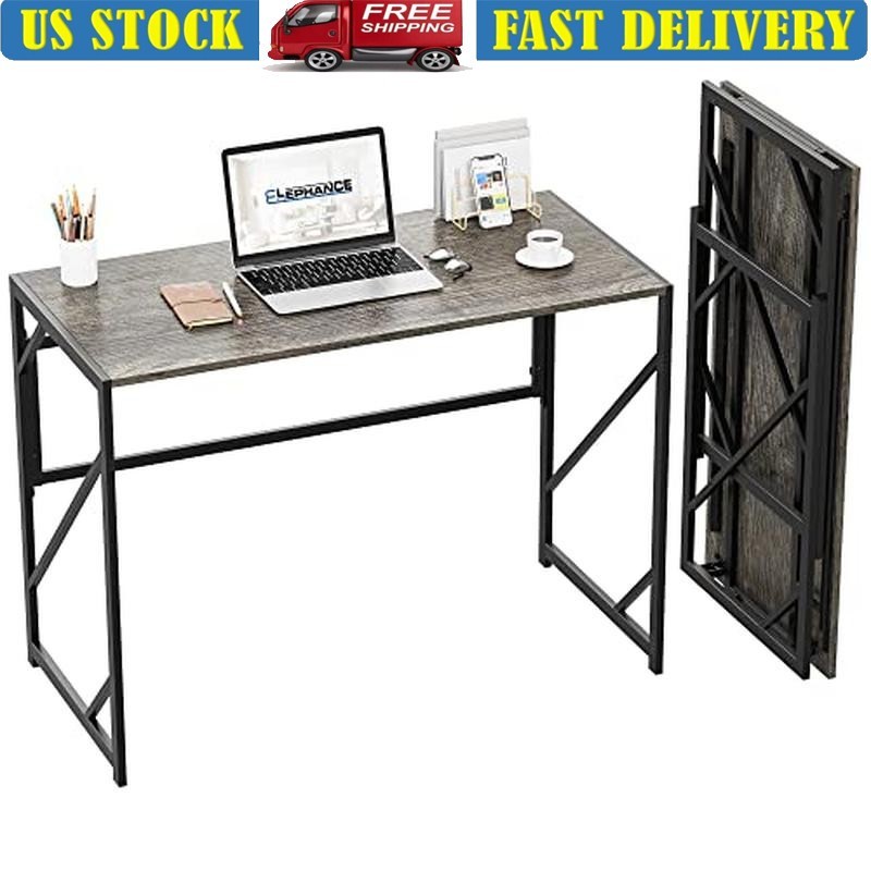 Foldable Desk Compact Writing Table Home Office Multipurpose Space Saver New