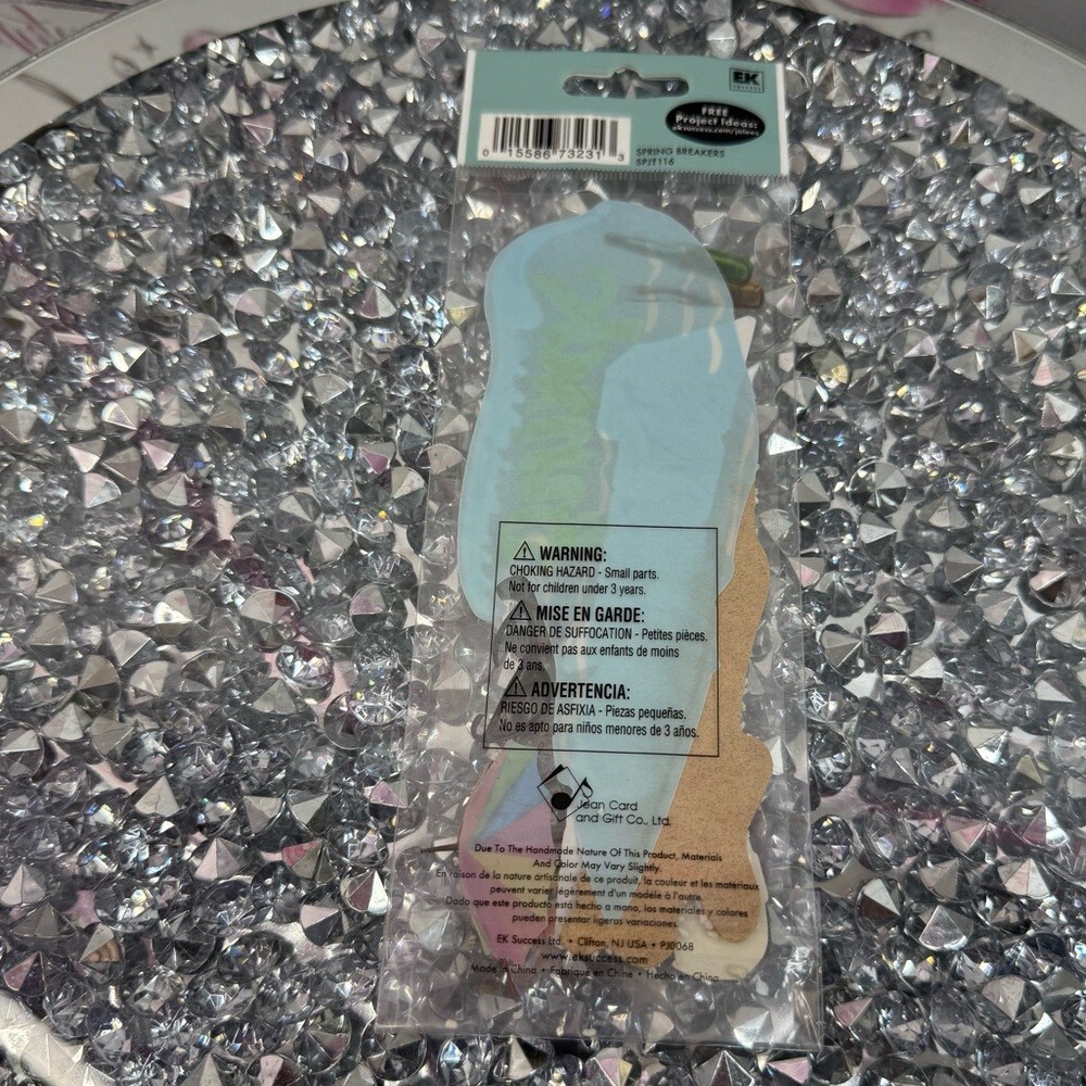 Spring Breakers Decorative Sticker sand, multicolour vintage Y2K scrapbook