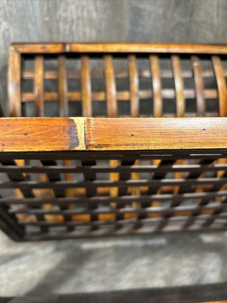 Bamboo Wood Folding Magazine Rack Holder