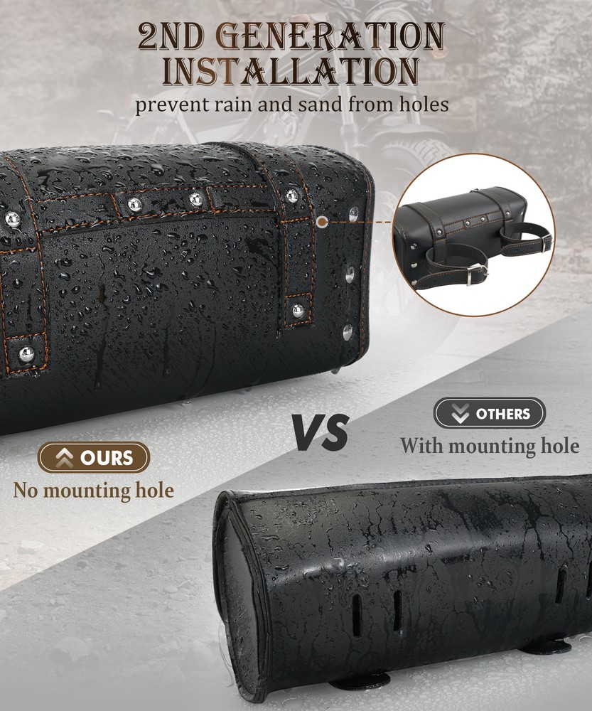 Motorcycle Front Fork Tool Bag Handlebar Pouch For Harley Dyna Super Glide