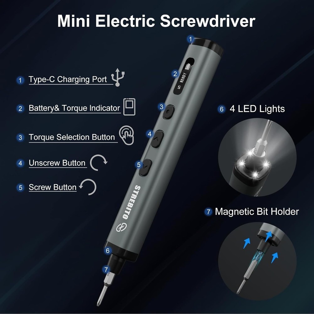 Hex Screwdriver Kit Bat