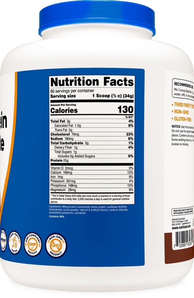 Nutricost Whey Protein Concentrate (Chocolate) 5 LBS