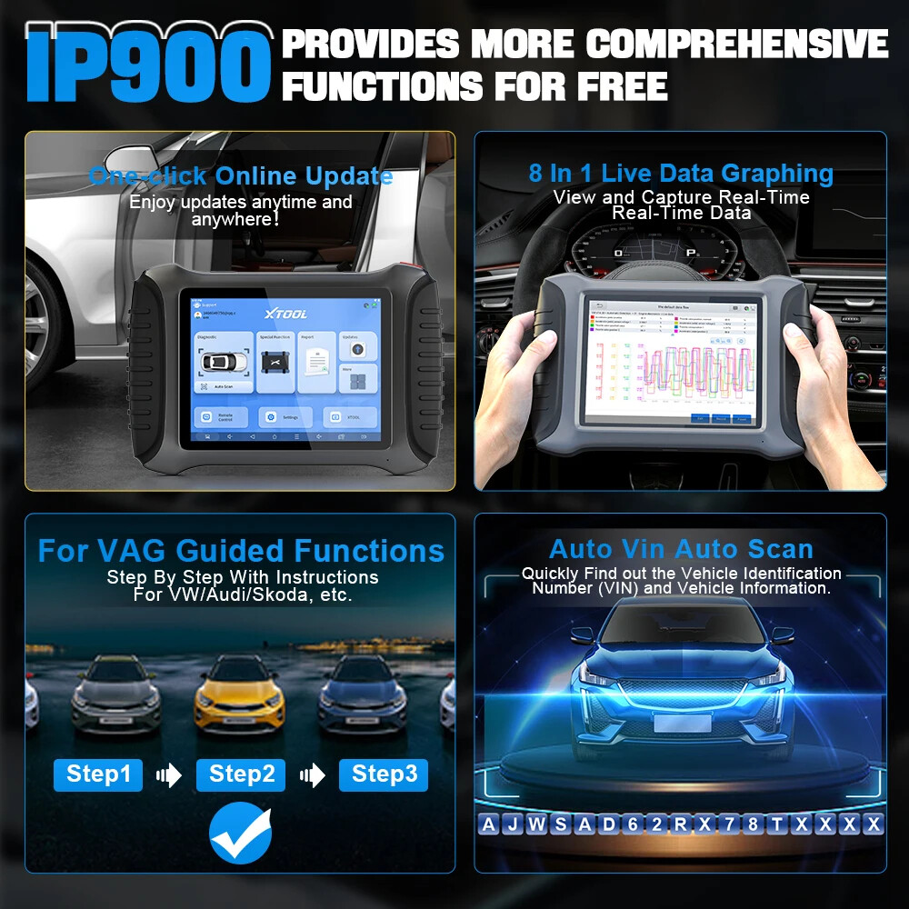 2024 XTOOL IP900 Ke!y Programmer Auto All System Diagnostic Tool FCA AutoAuth