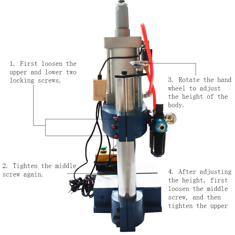 TECHTONGDA 110V 1763Lb/800kg Pneumatic Punch Machine No Display Controller