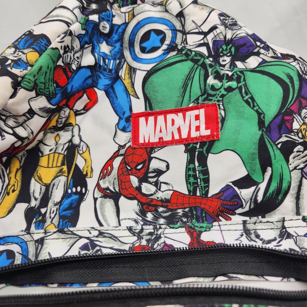 Marvel Comics Superheroes Allover Print Backpack Spider Man Hulk Thor Iron Man