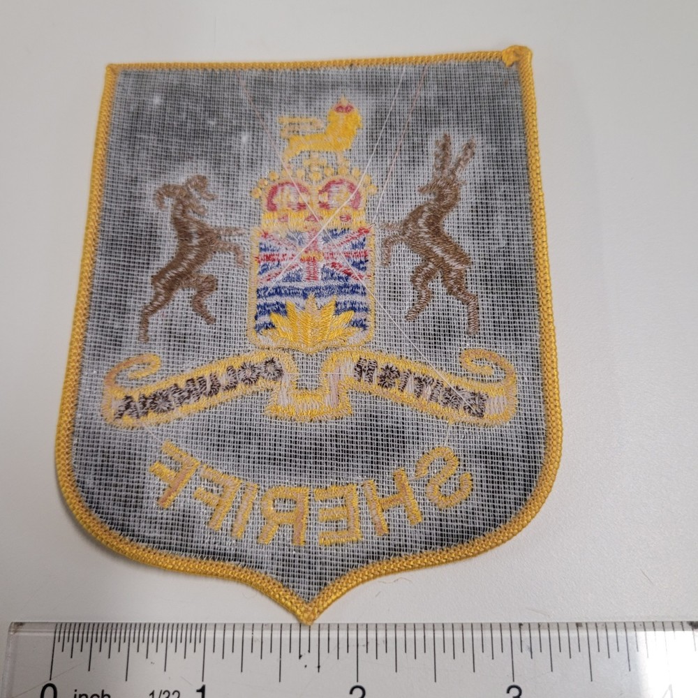 British Columbia Canada Sheriff's Department Patch