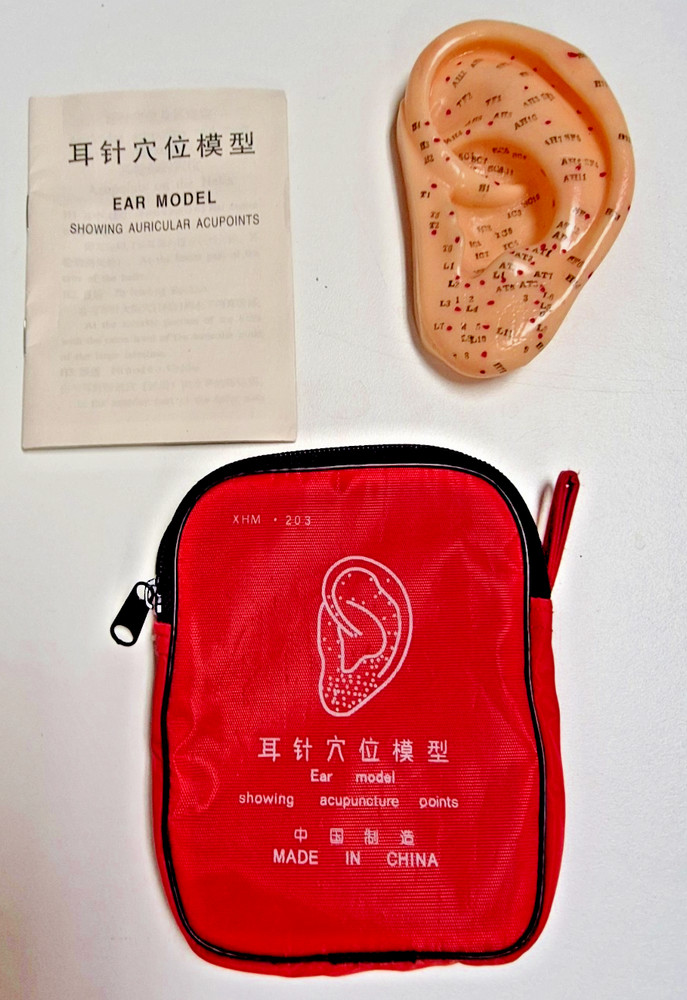 Acupuncture Ear Model for Acupressure Points to Practice on, Instruct Phamplet