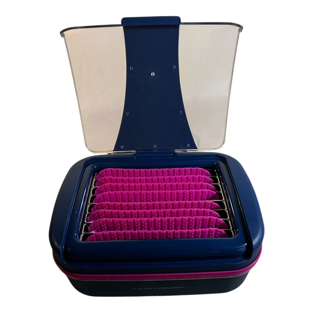 Conair InfinitiPro Hot Rollers Set Pink Flex Inserts Heated Curlers