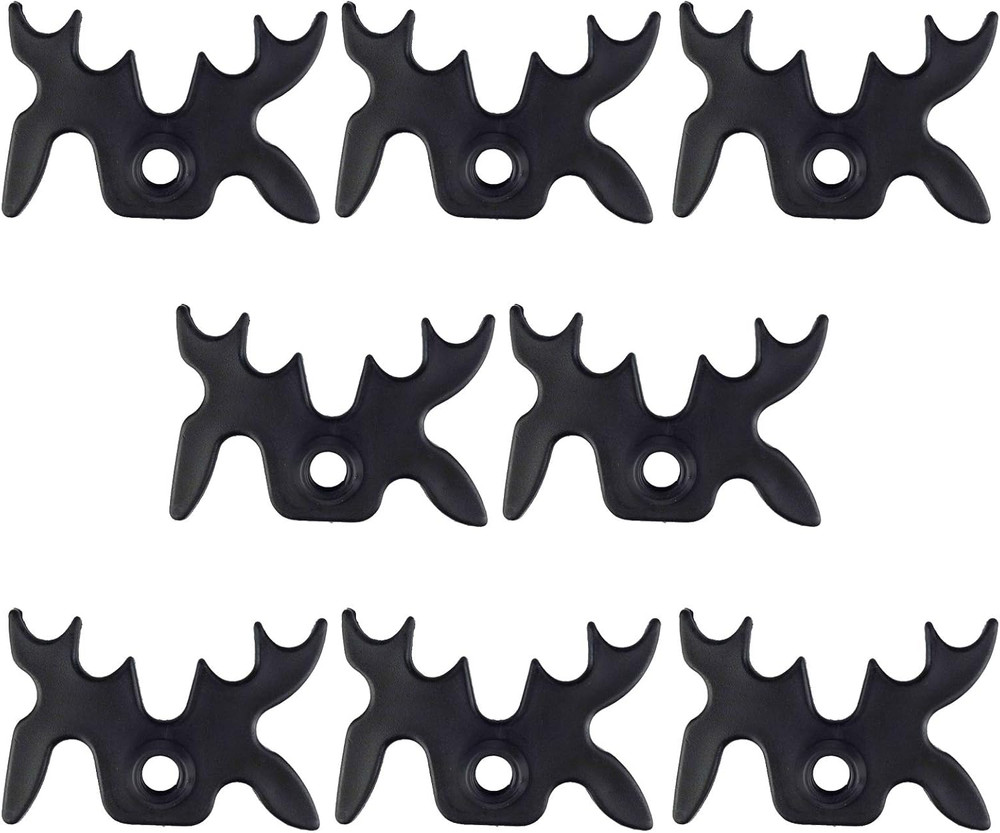 8 Pack Plastic Moosehead Pool Billiard Cue Bridge Head (Black)